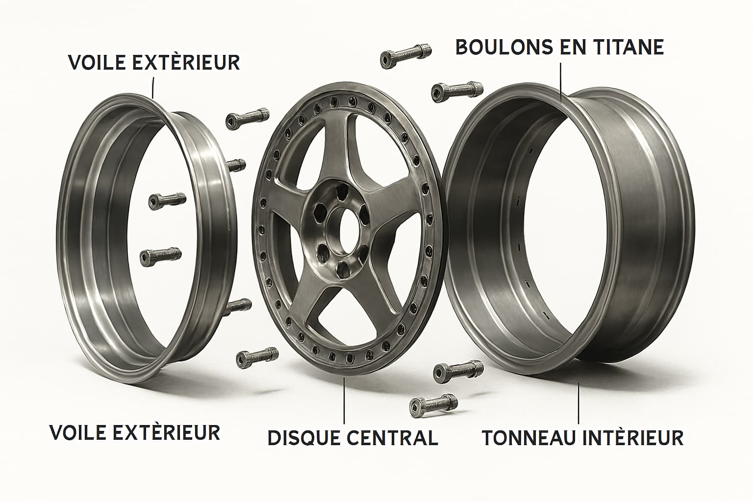 Conception d'une jante 3 pièces